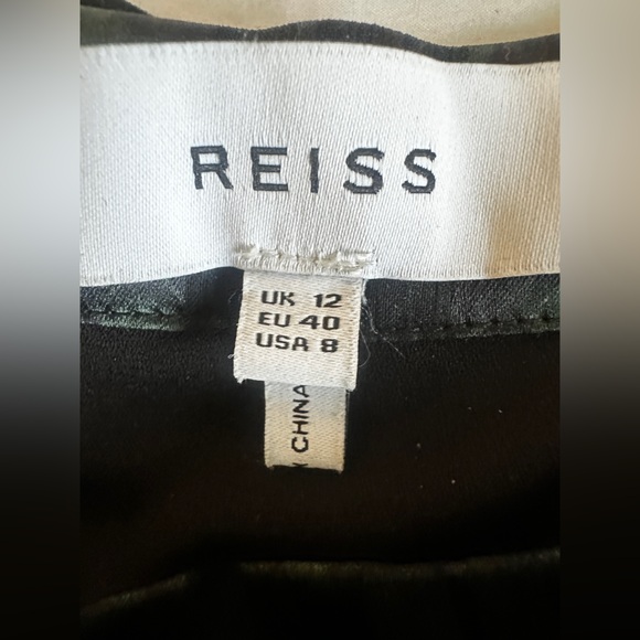 Reiss Snake Print Mini Skirt in green and black - Picture 7 of 15